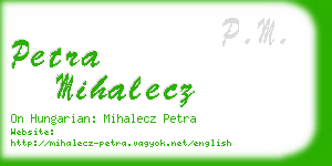 petra mihalecz business card